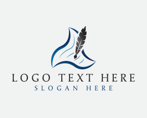 Writer - Paper Quill Pen logo design