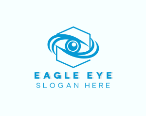 Cyber Eye Shield logo design