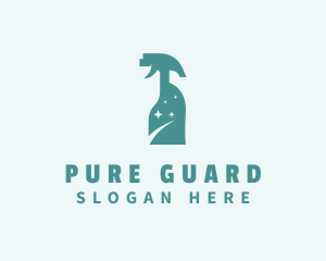 Disinfectant - Cleaning Spray Bottle Disinfection logo design