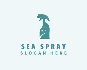 Cleaning Spray Bottle Disinfection  logo design