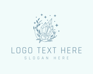 Treasure - Radiant Gem Flower logo design