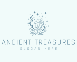 Radiant Gem Flower logo design