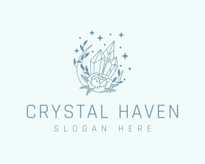 Radiant Gem Flower logo design