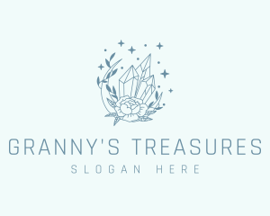 Radiant Gem Flower logo design