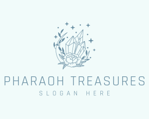 Radiant Gem Flower logo design