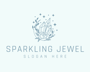 Radiant Gem Flower logo design