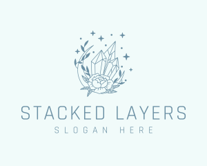 Radiant Gem Flower logo design