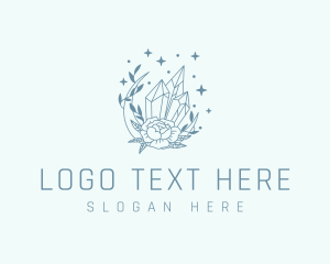 Crystal - Radiant Gem Flower logo design