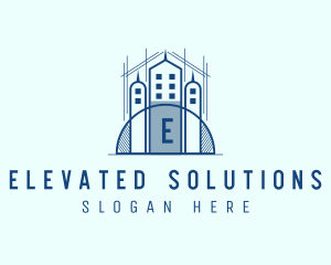 High Rise Property Blueprint logo design