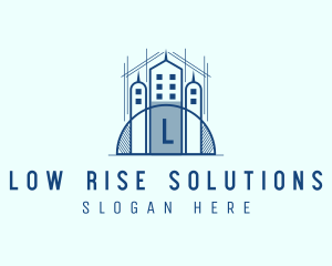 High Rise Property Blueprint logo design