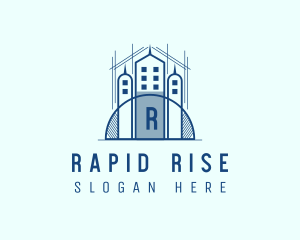 High Rise Property Blueprint logo design