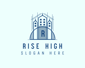 High Rise Property Blueprint logo design