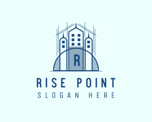 High Rise Property Blueprint logo design