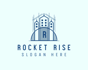 High Rise Property Blueprint logo design