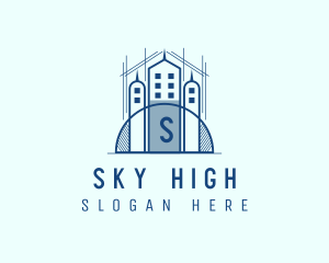 High Rise Property Blueprint logo design