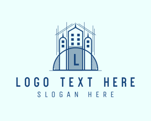 Urban Planning - High Rise Property Blueprint logo design