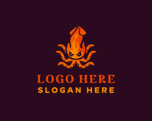 Squid Fire Restaurant Logo