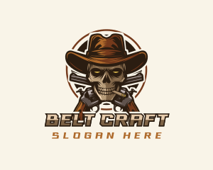 Cowboy Skull Guns logo design