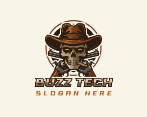 Cowboy Skull Guns logo design