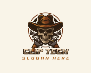 Cowboy Skull Guns logo design