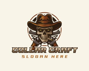 Cowboy Skull Guns logo design