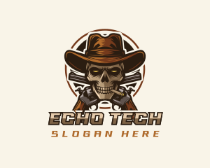 Cowboy Skull Guns logo design