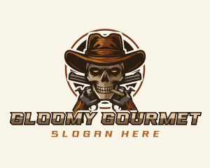 Cowboy Skull Guns logo design