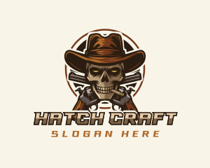 Cowboy Skull Guns logo design