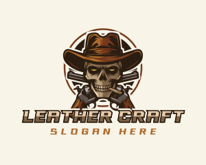 Cowboy Skull Guns logo design