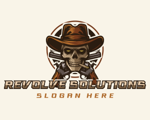 Cowboy Skull Guns logo design