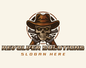 Cowboy Skull Guns logo design