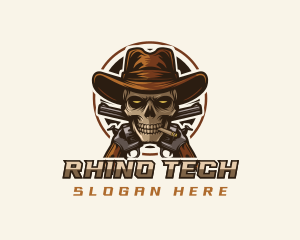 Cowboy Skull Guns logo design