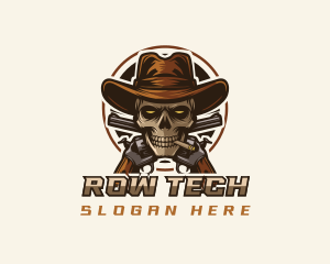 Cowboy Skull Guns logo design