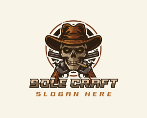 Cowboy Skull Guns logo design