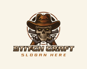 Cowboy Skull Guns logo design