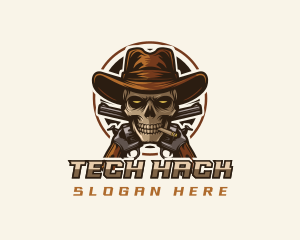 Cowboy Skull Guns logo design