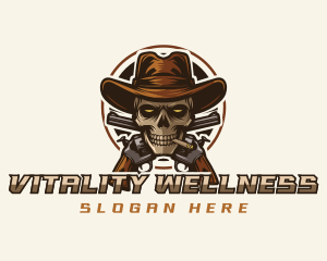 Cowboy Skull Guns logo design