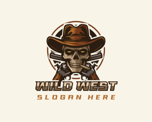 Cowboy Skull Guns logo design