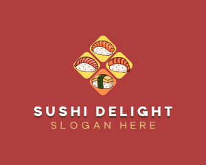 Sushi Nigiri Food logo design