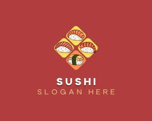 Sushi Nigiri Food logo design