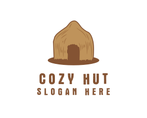 Hut - Tribal Primitive Hut logo design