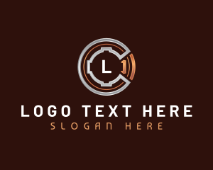 Electronic - Digital Cryptocurrency Coin logo design