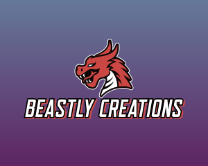 Mythical Dragon Monster logo design