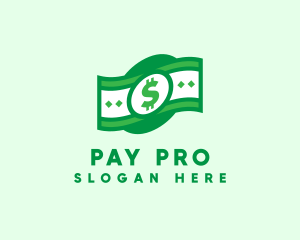 Salary - Green Cash Money logo design