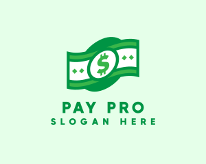 Green Cash Money logo design