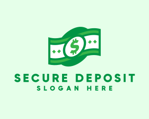 Deposit - Green Cash Money logo design