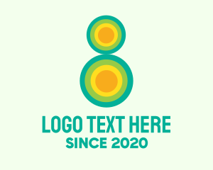 Multicolor - Eco Number 8 logo design