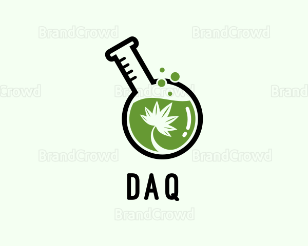 Cannabis Laboratory Flask Logo