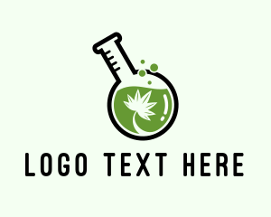 Liquid - Cannabis Laboratory Flask logo design