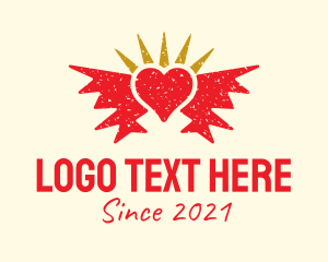 Friendship - Heart Tattoo Art logo design